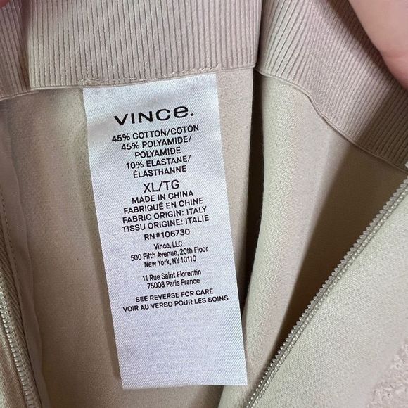 Vince Cropped Flared Trouser Pants Womens XL Cream Beige Flat Front Side Zip NWT - Picture 6 of 15
